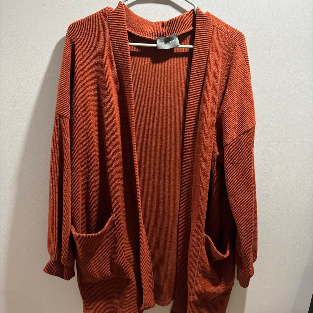 Slouchy burnt orange/red cardigan